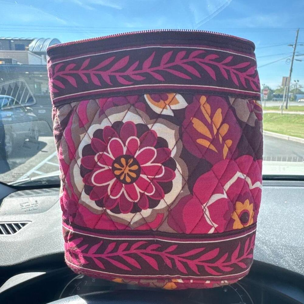 Vera Bradley Mod Floral Pink Lunch Bag Retired 2007 Y2K Insulated Floral
